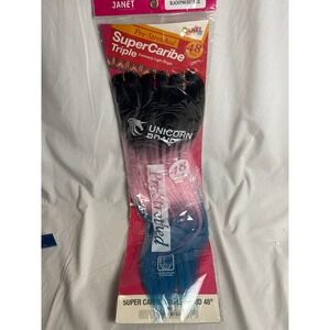 Janet Collection Super Caribe Triple Braid 48" Black Pink Sky Blue Unicorn Braid